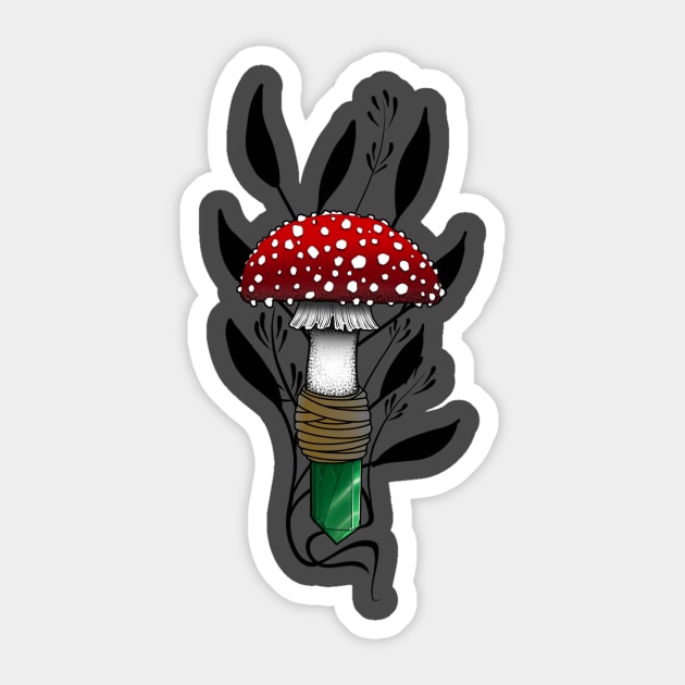 Toadstool Wand Sticker by KarenWasHere